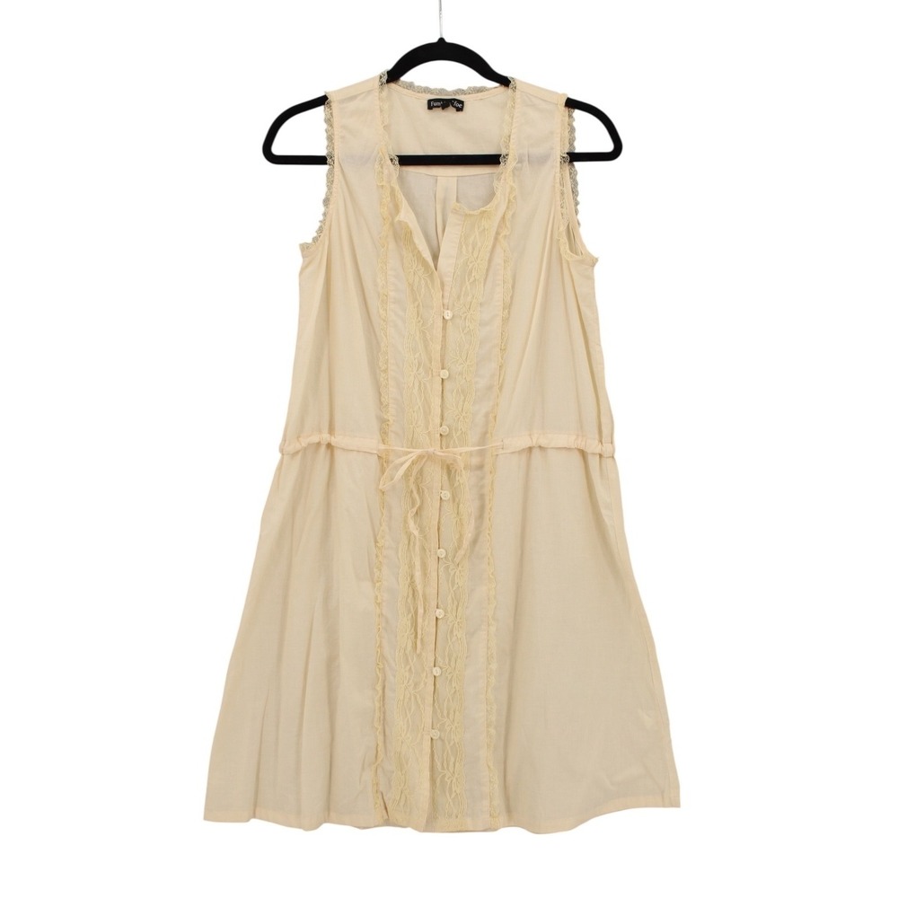 Fumblin Foe Prairie Dress Large sleeveless‎ Cottage Boho Fairy Wedding Vintage